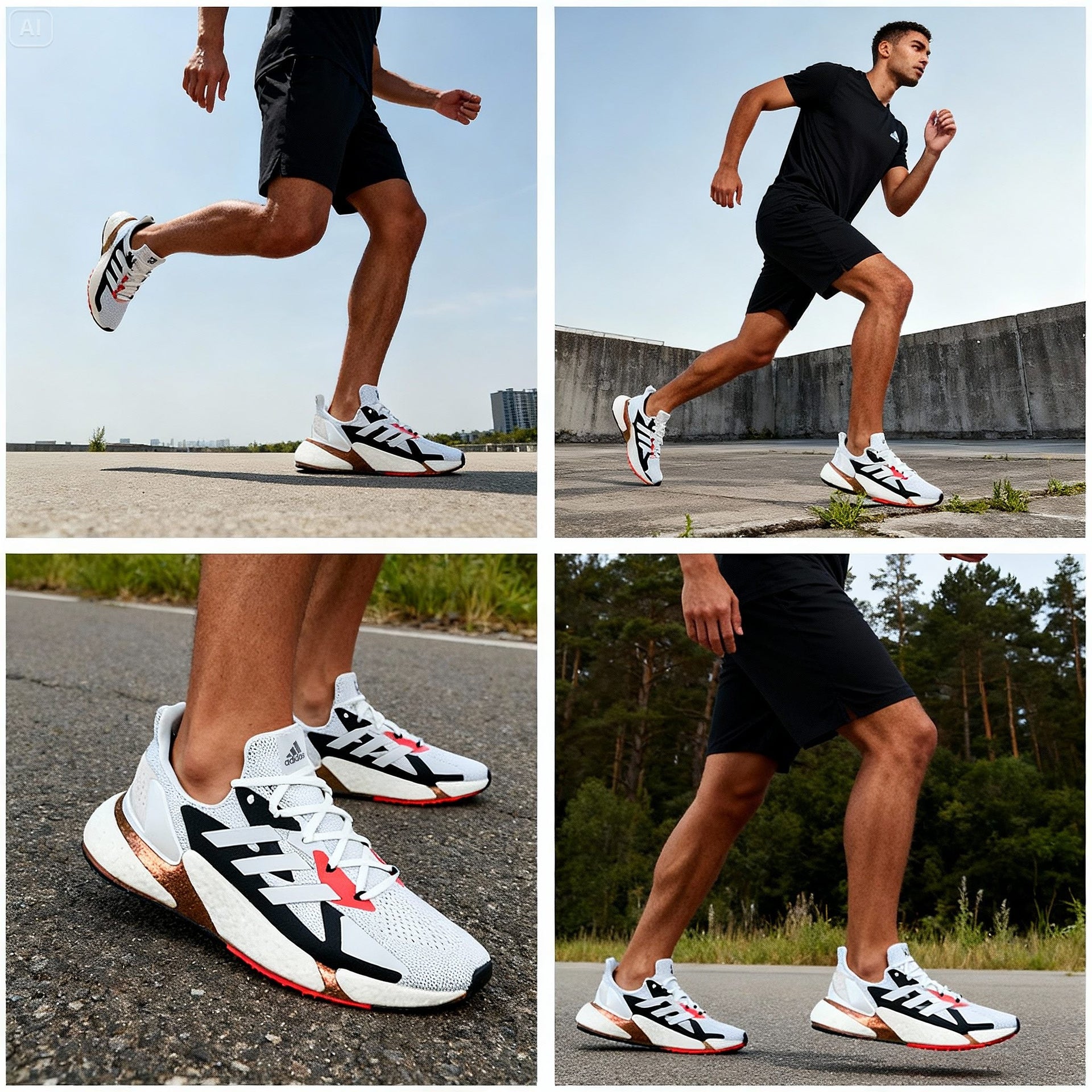 adidas X9000L4 Boost - Herren Laufschuhe Sneakers Weiß FW8388